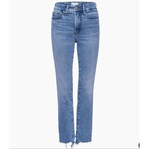 Good American Straight Leg Step Hem Jeans